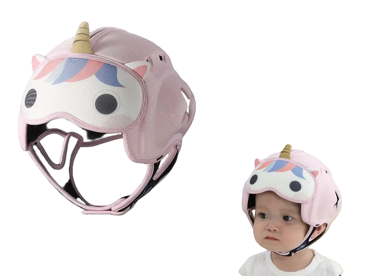 Capacete Antichoque Infantil Mambobaby Guard Unicórnio Rosa