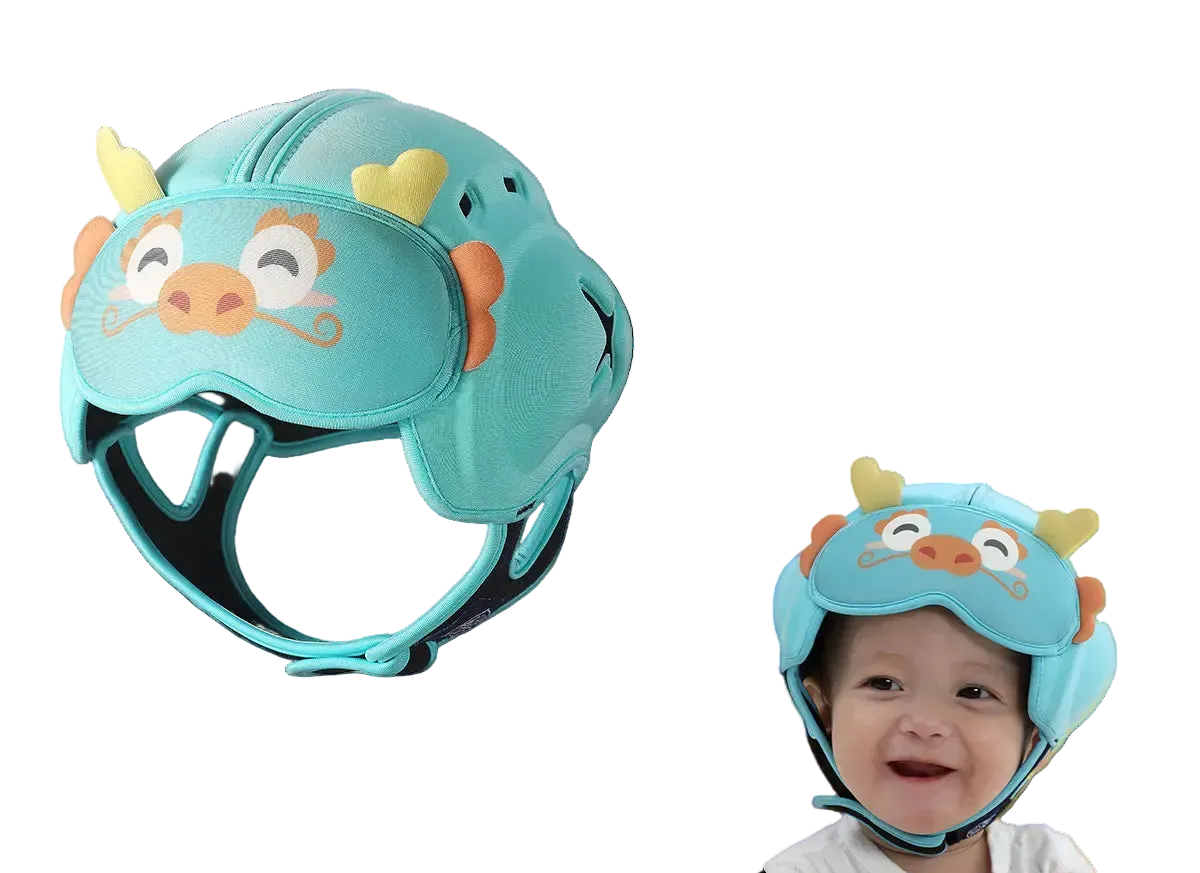 Capacete Antichoque Infantil Mambobaby Guard Dragão Azul